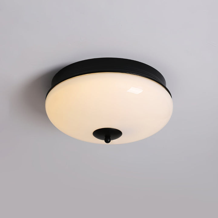 Ludo Plafonnier Laité Verre Laiton Accent Classique - Neutralighting