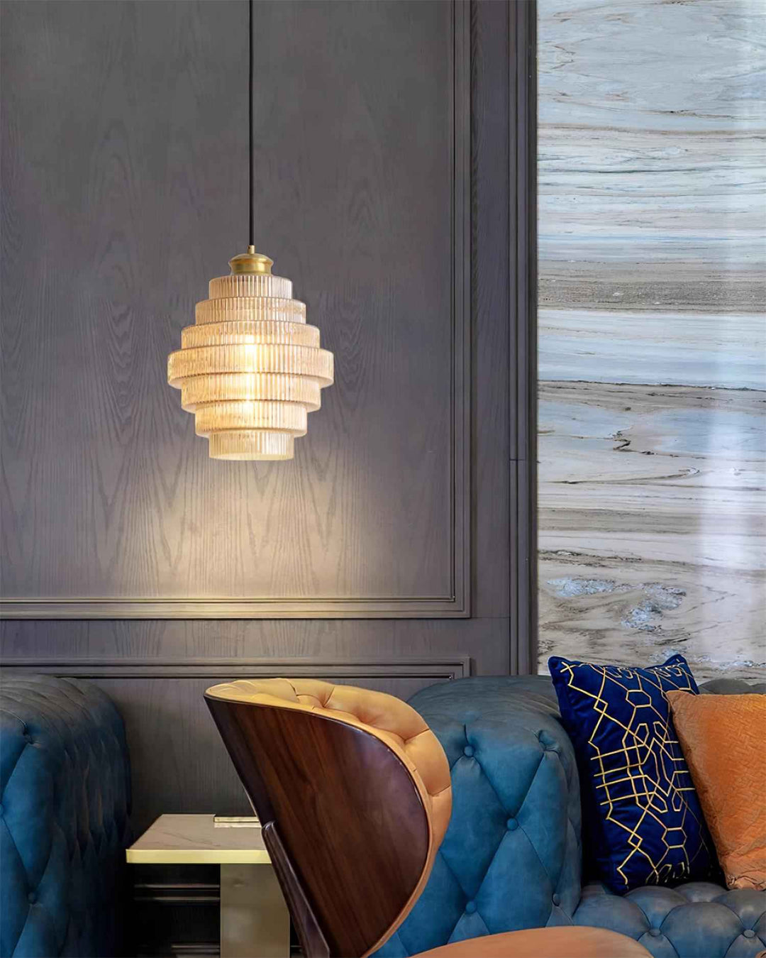 Lampe lle en Laiton – Design Contemporain