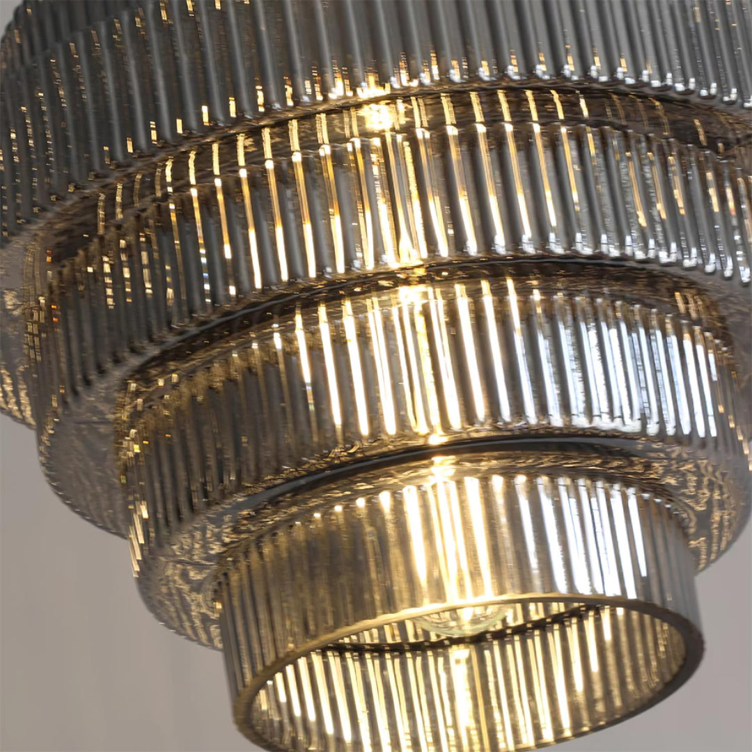 Brivelle Lampe Pendante Verre Cannelé à Brancher - Neutralighting