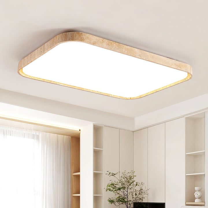 Aisle Lumière de Plafond Carrée en Travertin - Neutralighting