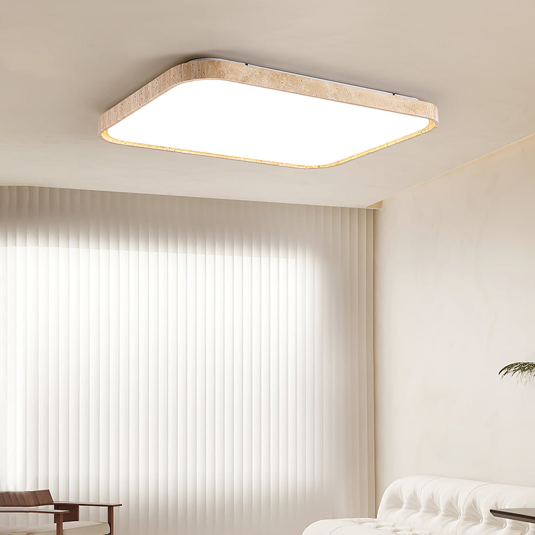 Aisle Lumière de Plafond Carrée en Travertin - Neutralighting