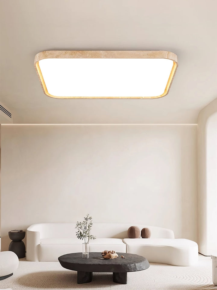 Aisle Lumière de Plafond Carrée en Travertin - Neutralighting