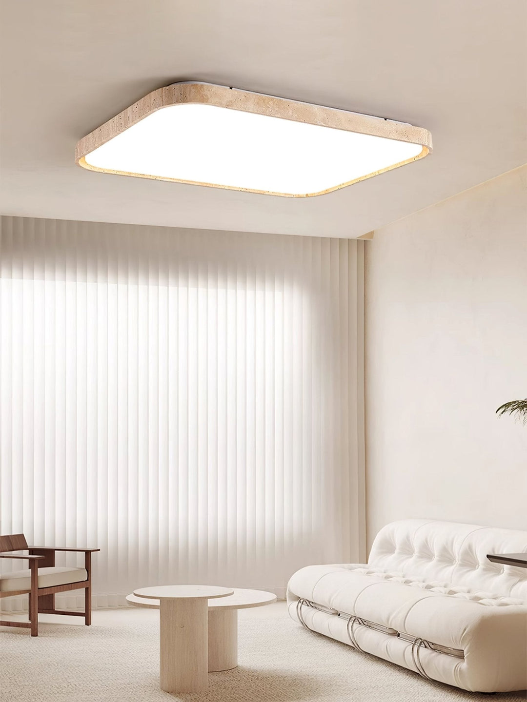 Aisle Lumière de Plafond Carrée en Travertin - Neutralighting