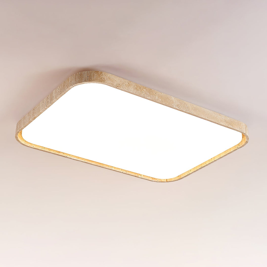 Aisle Lumière de Plafond Carrée en Travertin - Neutralighting