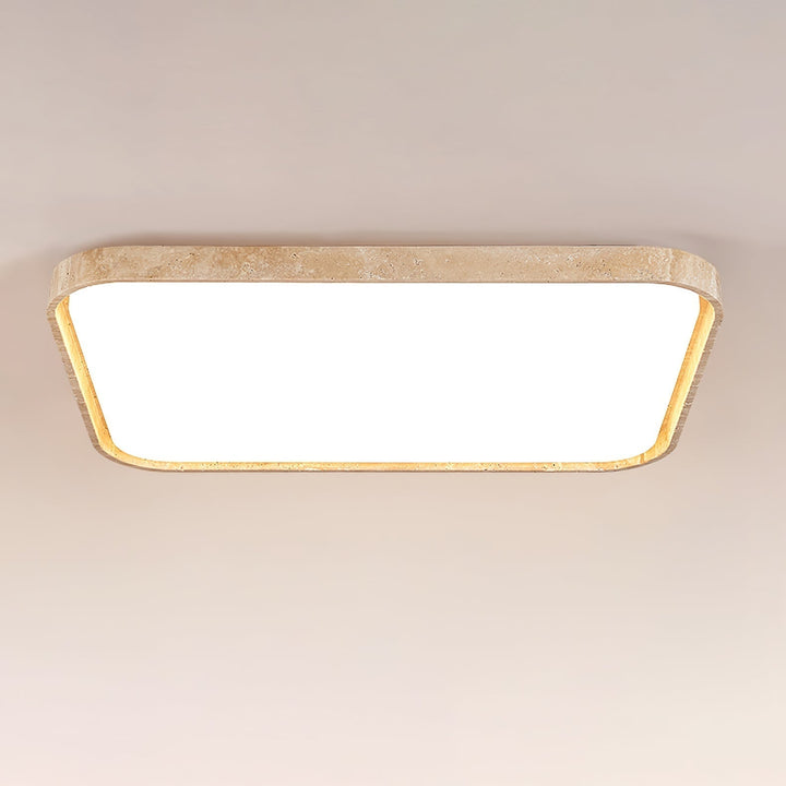 Aisle Lumière de Plafond Carrée en Travertin - Neutralighting