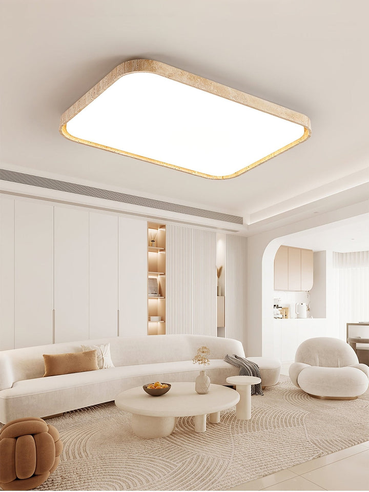 Aisle Lumière de Plafond Carrée en Travertin - Neutralighting