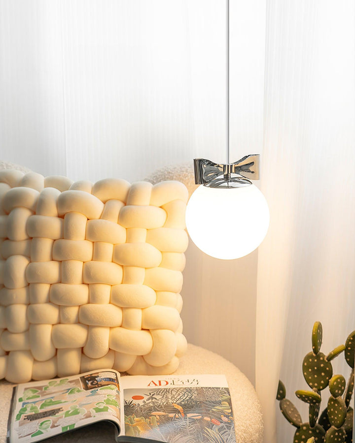 Luna Lampe Suspendue Globe en Verre Accent Chromé Minimaliste - Neutralighting