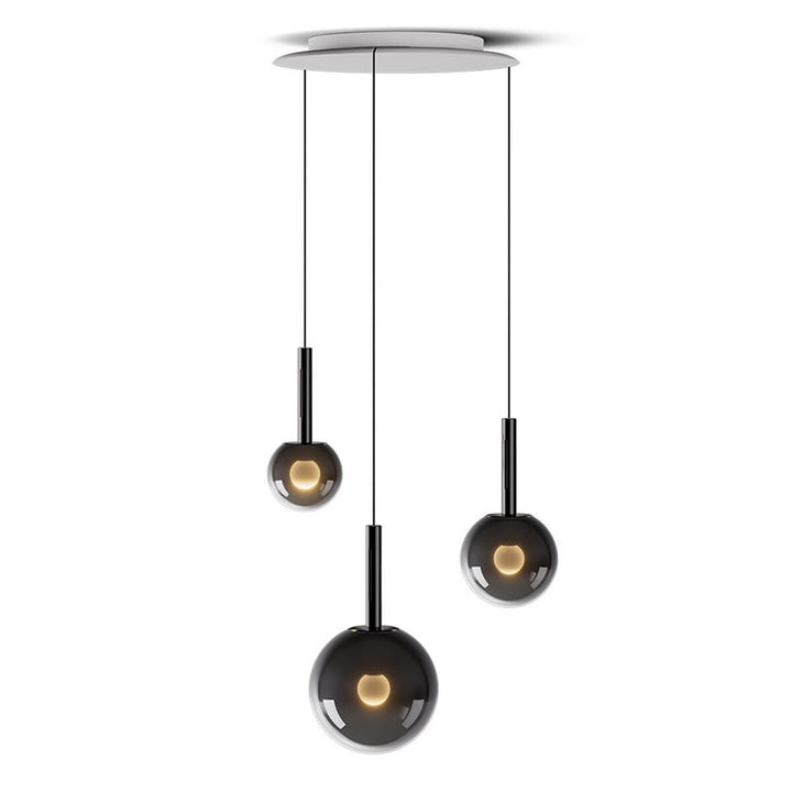 Vetheel Suspension Métal Verre Nuage Traditionnel - Neutralighting