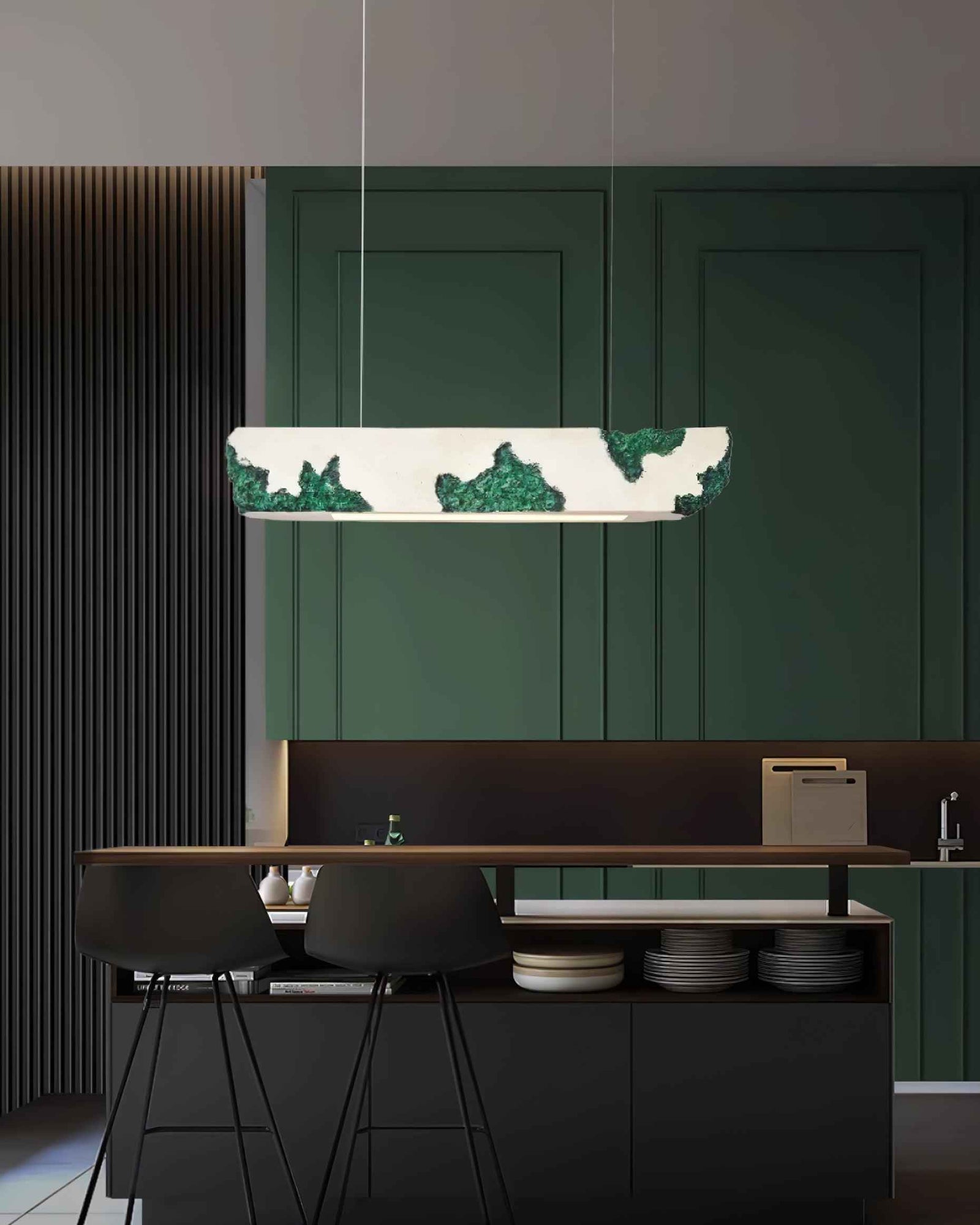 Lunar Gleam Lampe Pendante Texturée Minimaliste Céleste - Neutralighting