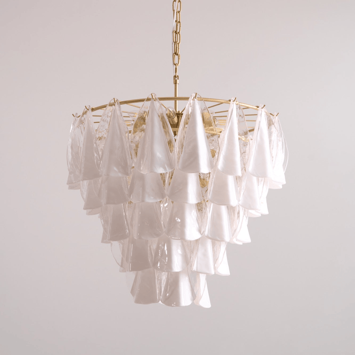 Aurora Lustre Blanc Feuille Verre Superposé Moderne - Neutralighting