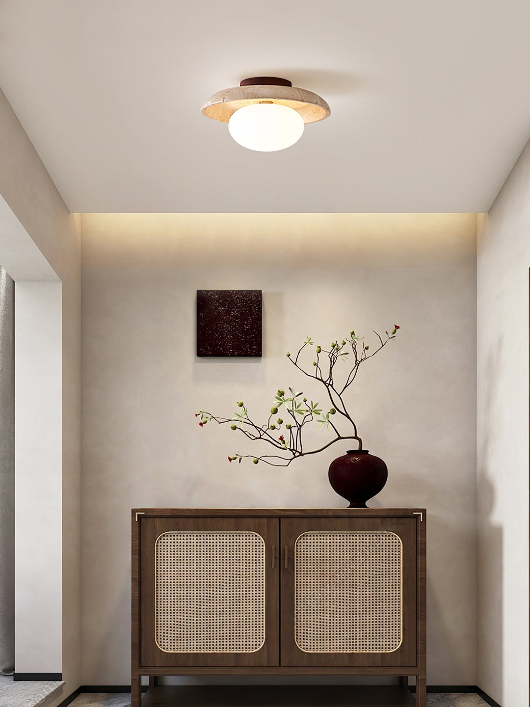 Cataliel Lampe Plafonnier Minimaliste en Travertin - Neutralighting