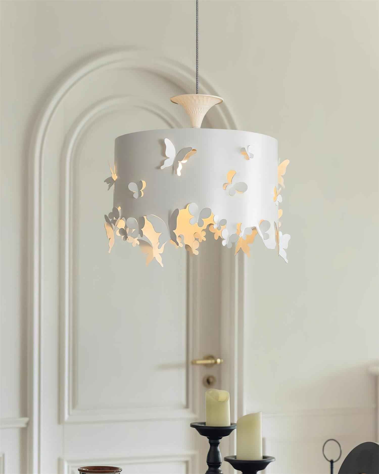 Papillon Suspension en Acier Blanc - Neutralighting