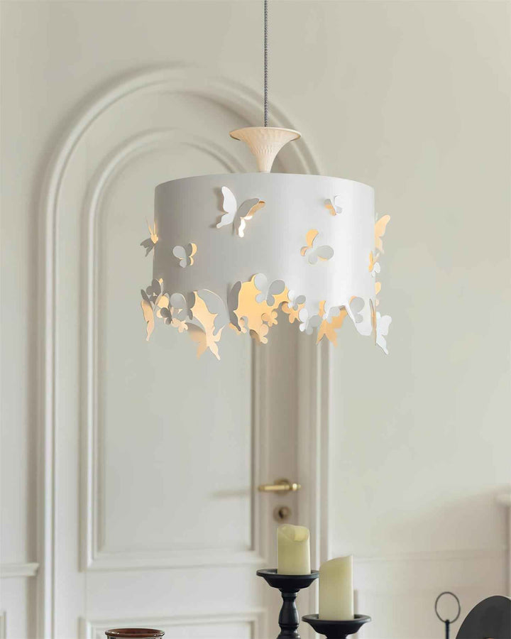 Papillon Suspension en Acier Blanc - Neutralighting