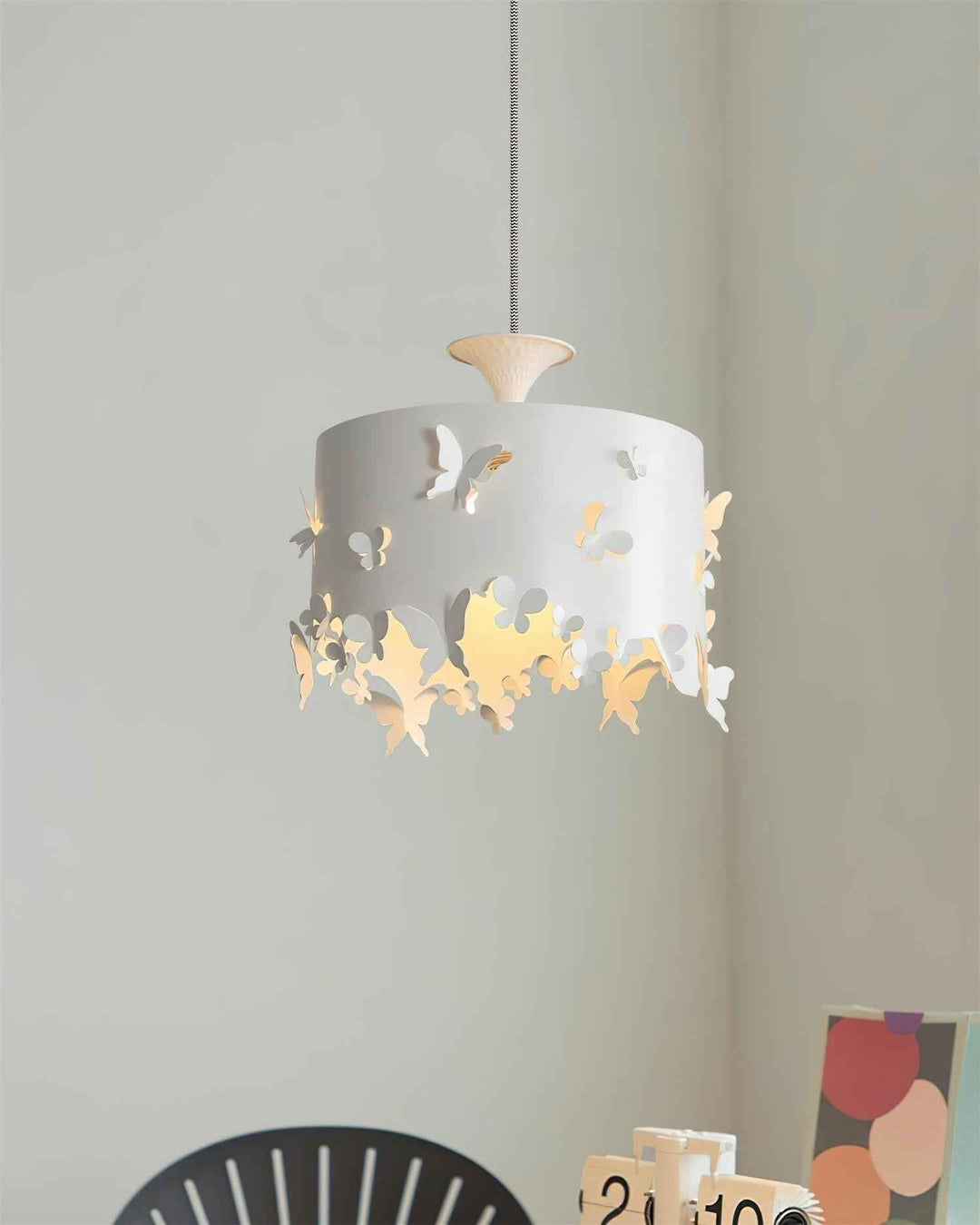 Papillon Suspension en Acier Blanc - Neutralighting