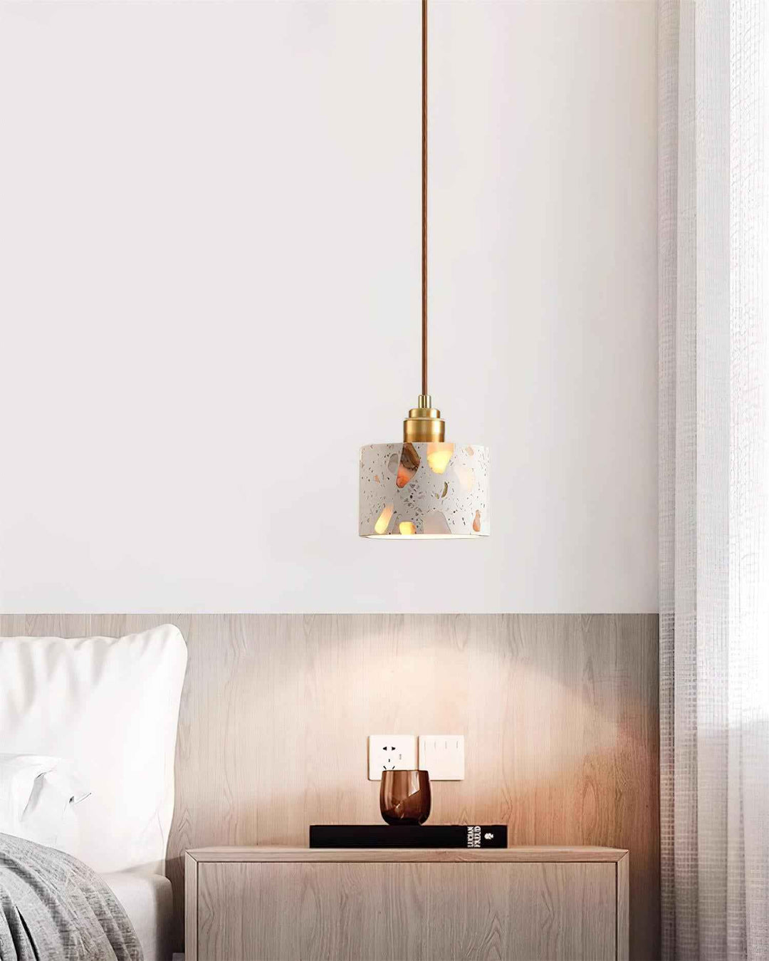 Lunette Suspension Terrazzo Sculptural Lumineuse - Neutralighting