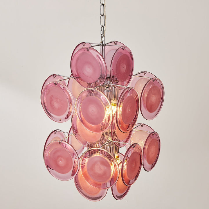 Luniva Lampe Pendante Groupes de Verre Rosé - Neutralighting