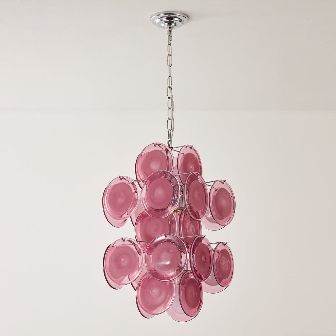 Luniva Lampe Pendante Groupes de Verre Rosé - Neutralighting