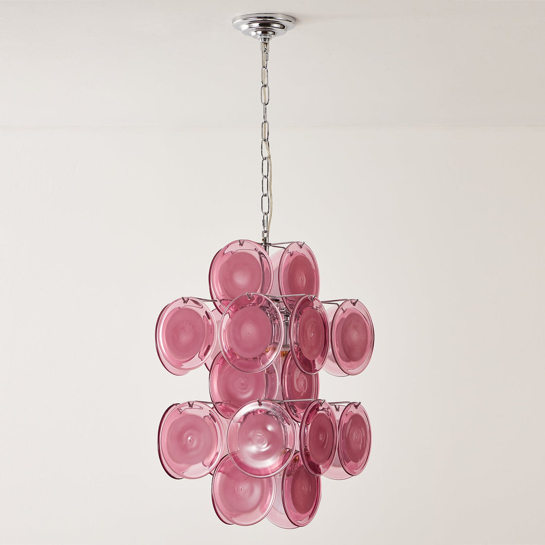 Luniva Lampe Pendante Groupes de Verre Rosé - Neutralighting