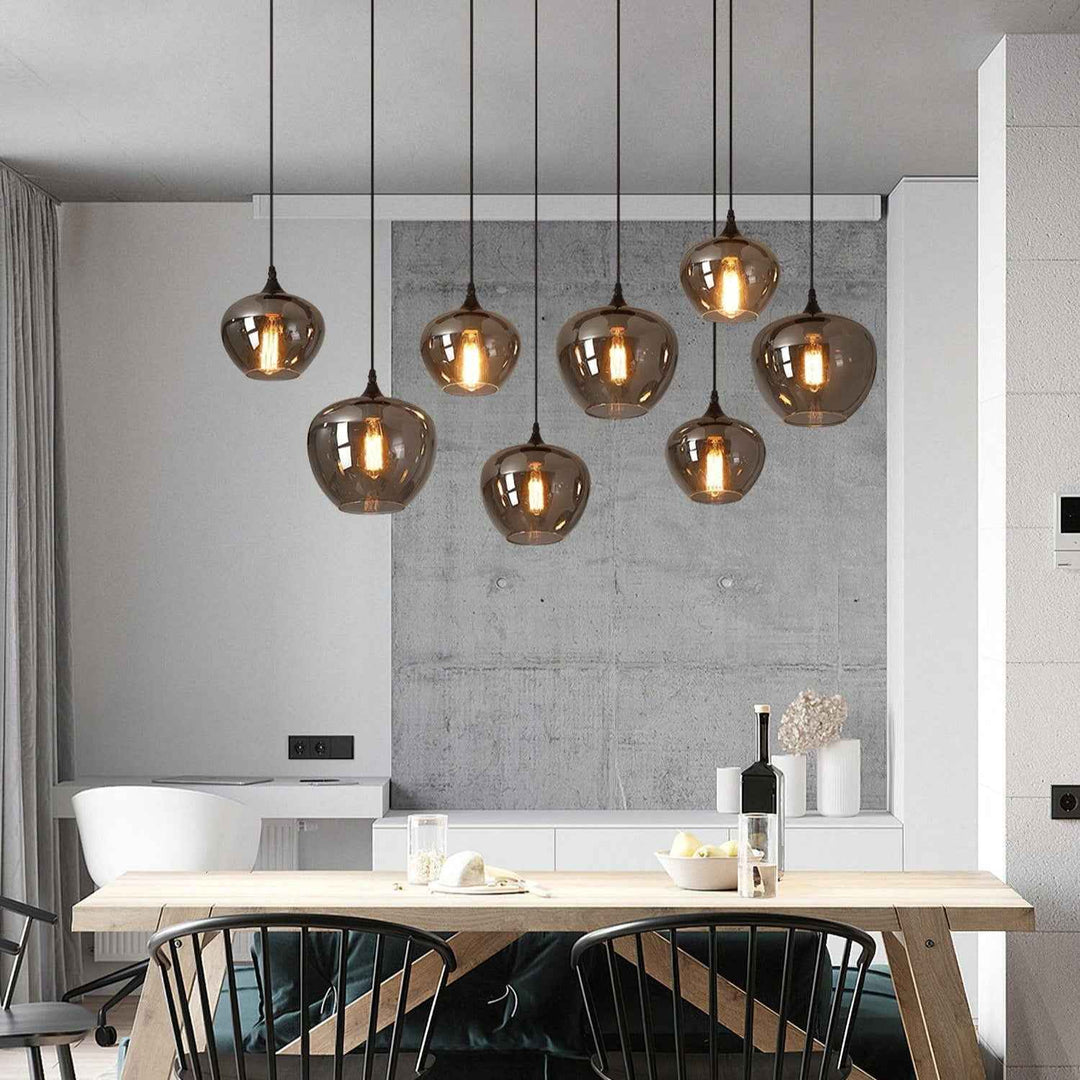 June Suspension Luminaire Industriel Verre Gris Fumé - Neutralighting