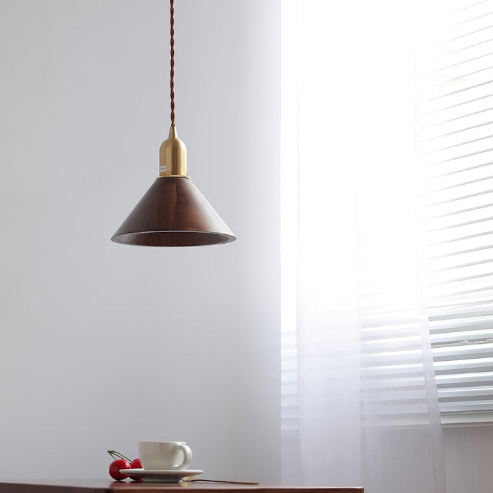 Lustra Suspension Lampe Noyer Laiton Moderne pour Salon - Neutralighting