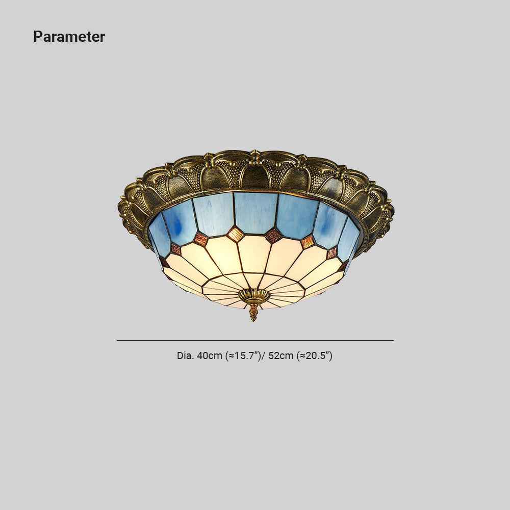 Plafonnier Tiffany en Verre – Plafonnier Lumineux