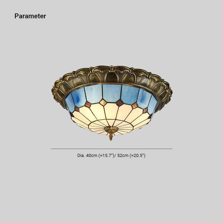 Plafonnier Tiffany en Verre – Plafonnier Lumineux