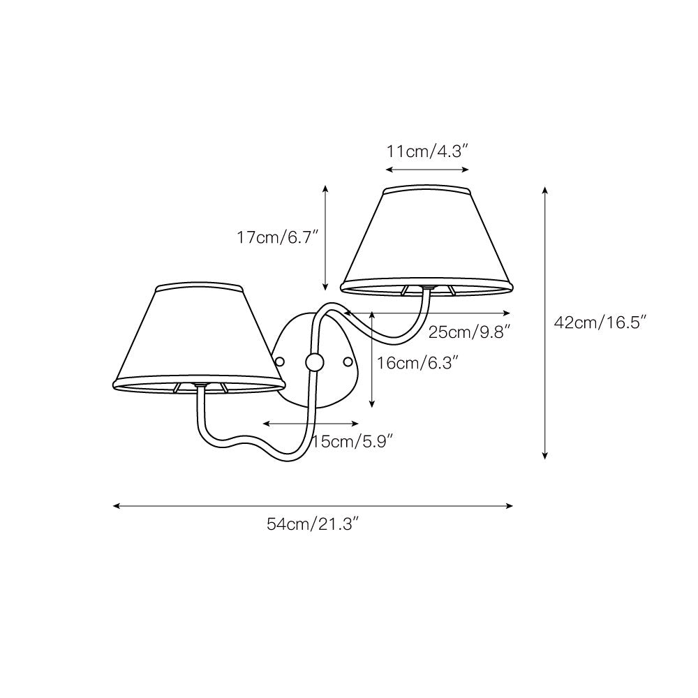 Evynor Applique Murale Laiton Tissu Industriel Vintage - Neutralighting