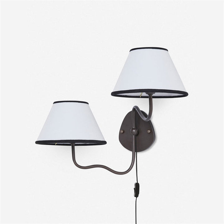 Myvele Applique Murale Laiton Tissu Élégance Vintage Plug-In - Neutralighting