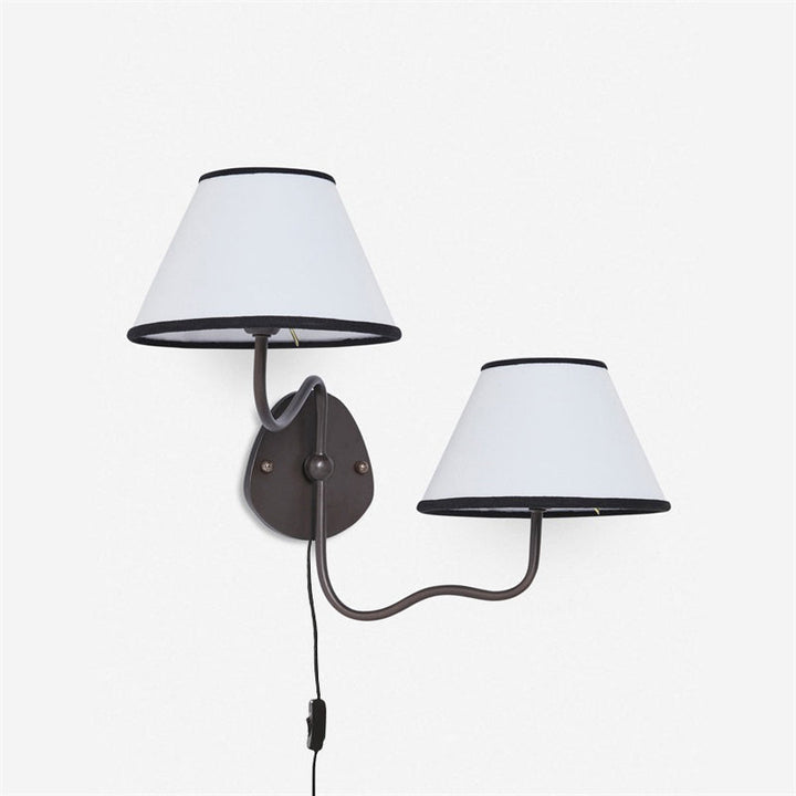 Myvele Applique Murale Laiton Tissu Élégance Vintage Plug-In - Neutralighting