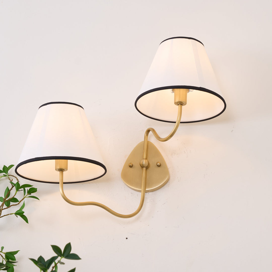 Evynor Applique Murale Laiton Tissu Industriel Vintage - Neutralighting