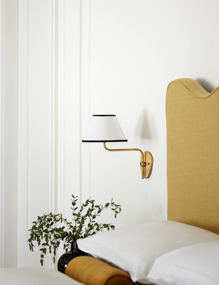 Evynor Applique Murale Laiton Tissu Industriel Vintage - Neutralighting