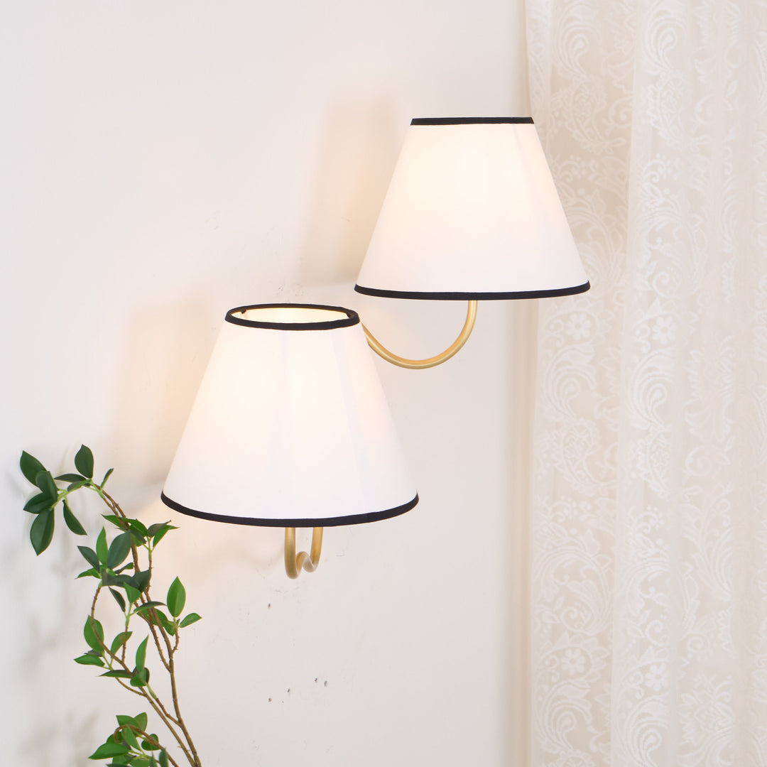Evynor Applique Murale Laiton Tissu Industriel Vintage - Neutralighting