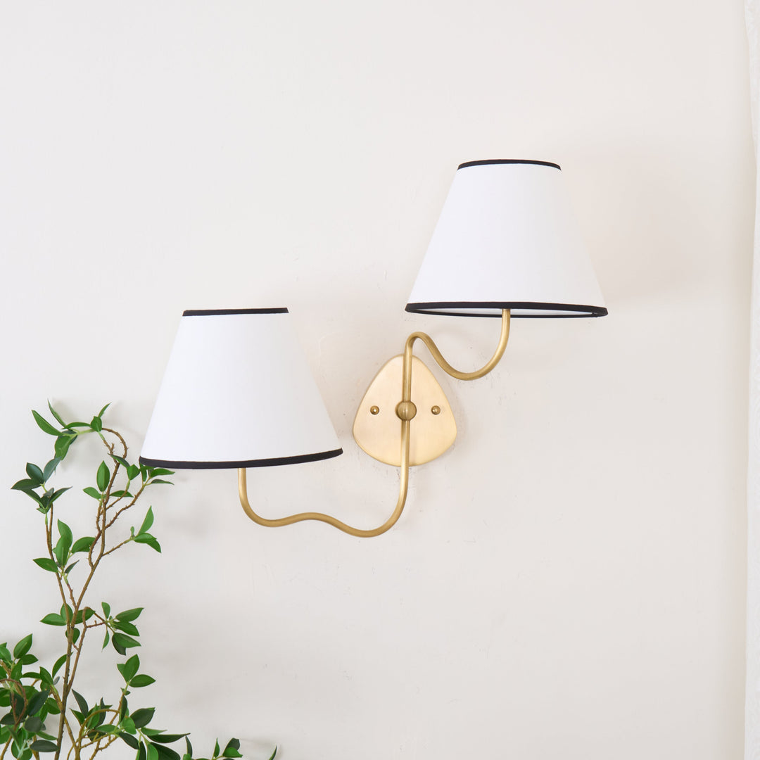 Evynor Applique Murale Laiton Tissu Industriel Vintage - Neutralighting