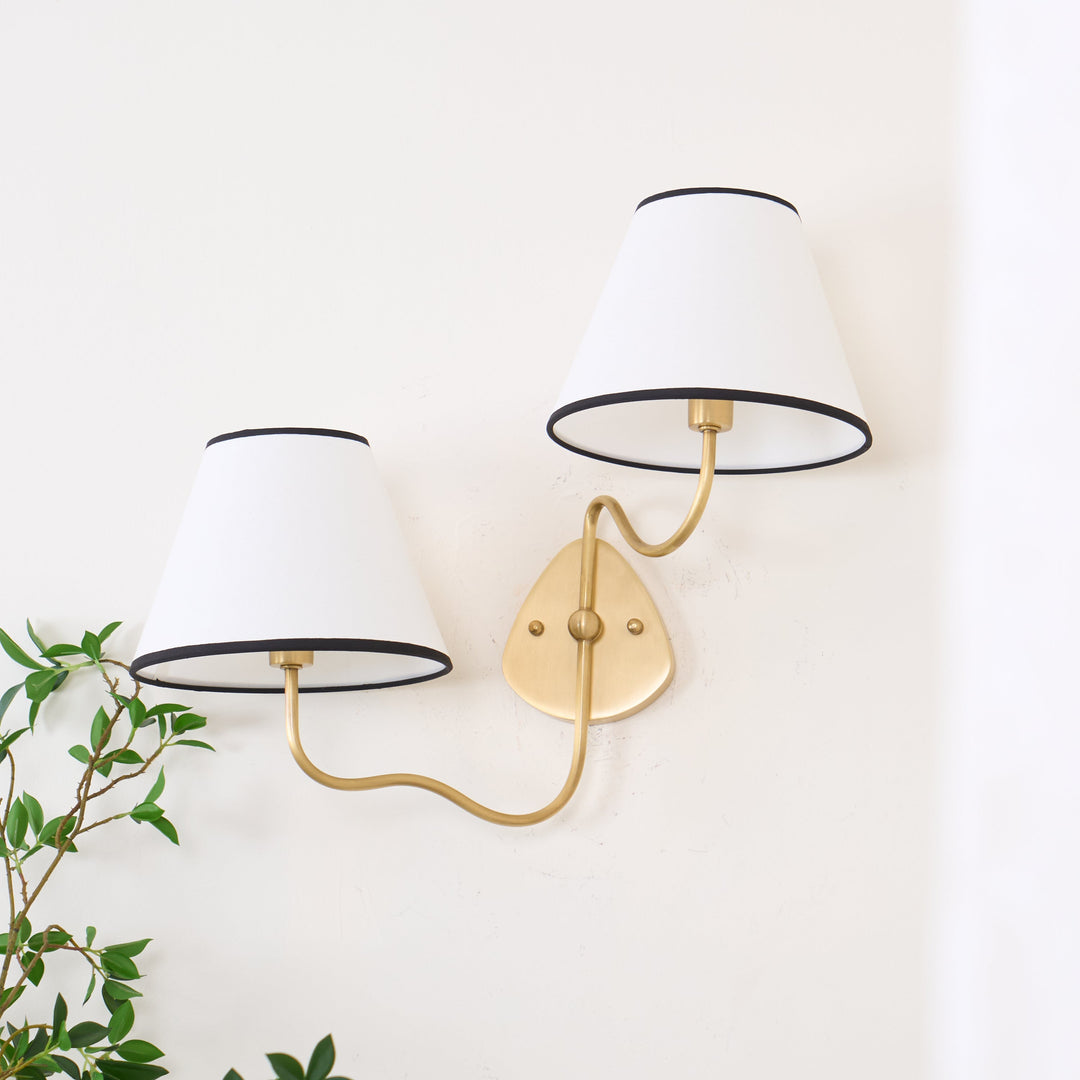 Evynor Applique Murale Laiton Tissu Industriel Vintage - Neutralighting