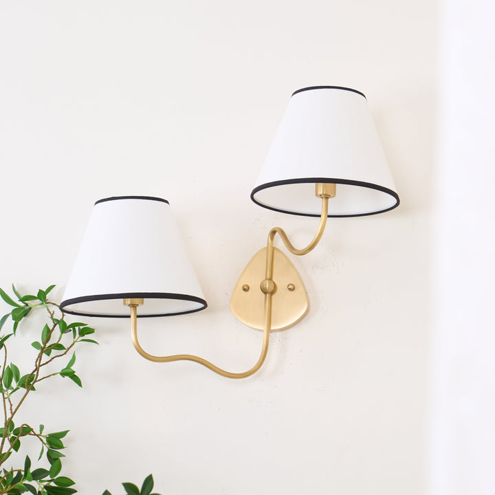 Evynor Applique Murale Laiton Tissu Industriel Vintage - Neutralighting