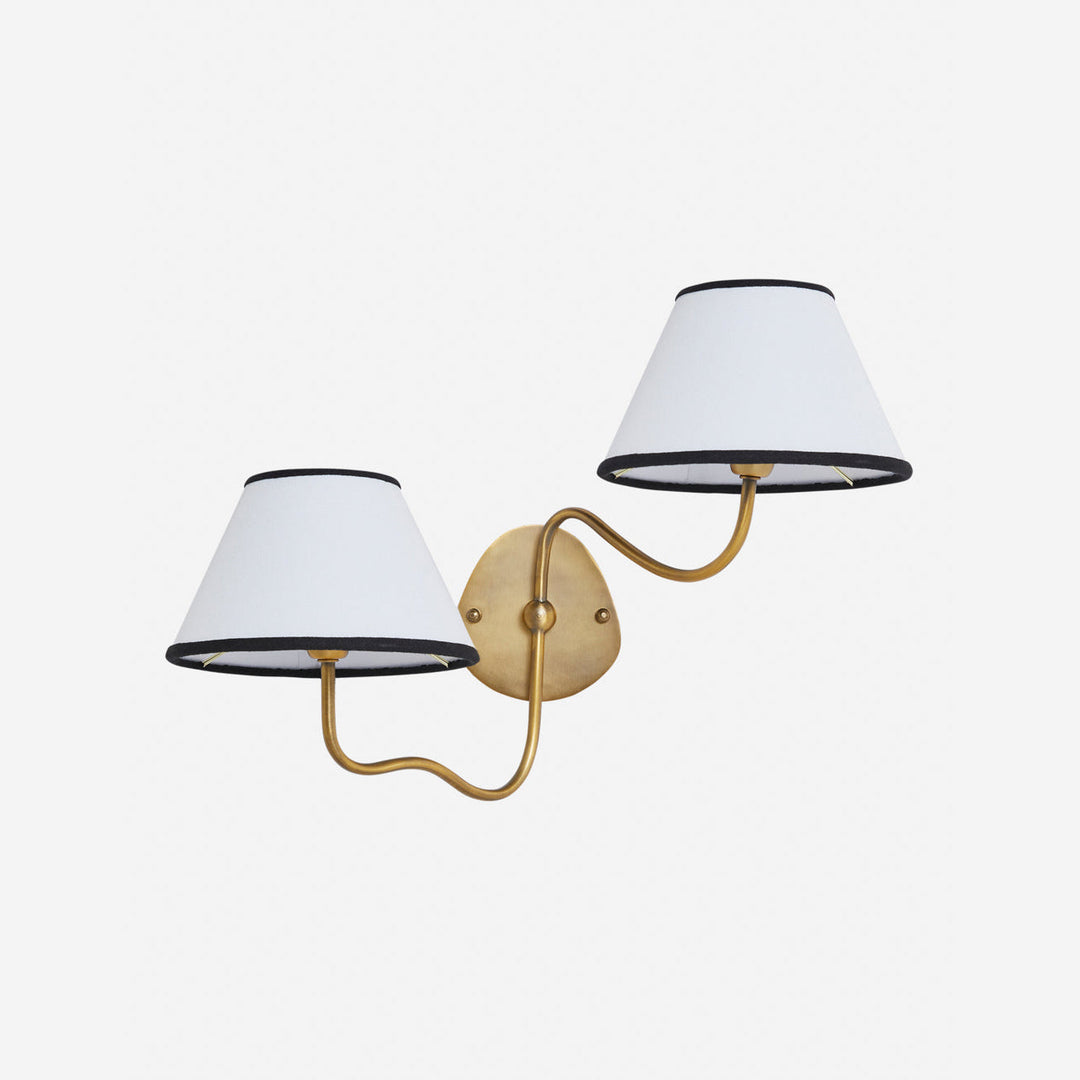 Evynor Applique Murale Laiton Tissu Industriel Vintage - Neutralighting