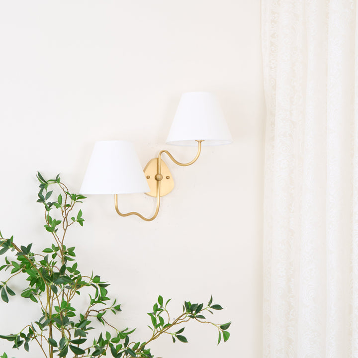 Evynor Applique Murale Laiton Tissu Industriel Vintage - Neutralighting