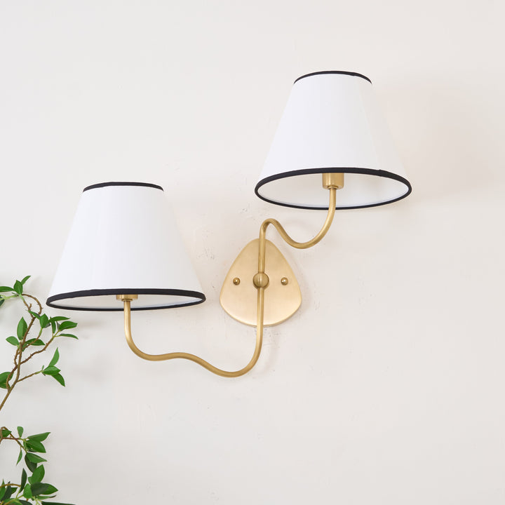 Evynor Applique Murale Laiton Tissu Industriel Vintage - Neutralighting