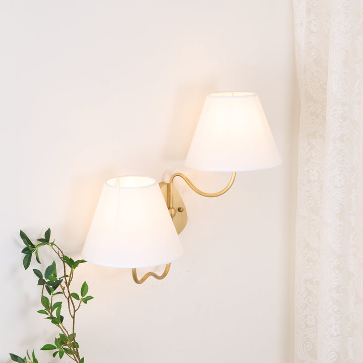 Evynor Applique Murale Laiton Tissu Industriel Vintage - Neutralighting