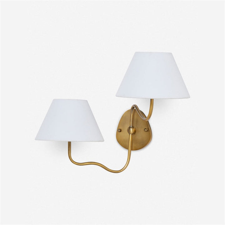 Evynor Applique Murale Laiton Tissu Industriel Vintage - Neutralighting