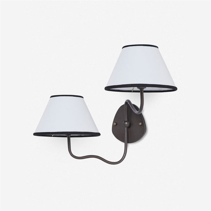 Evynor Applique Murale Laiton Tissu Industriel Vintage - Neutralighting