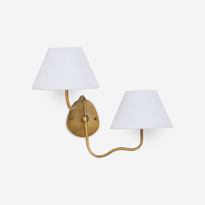 Evynor Applique Murale Laiton Tissu Industriel Vintage - Neutralighting