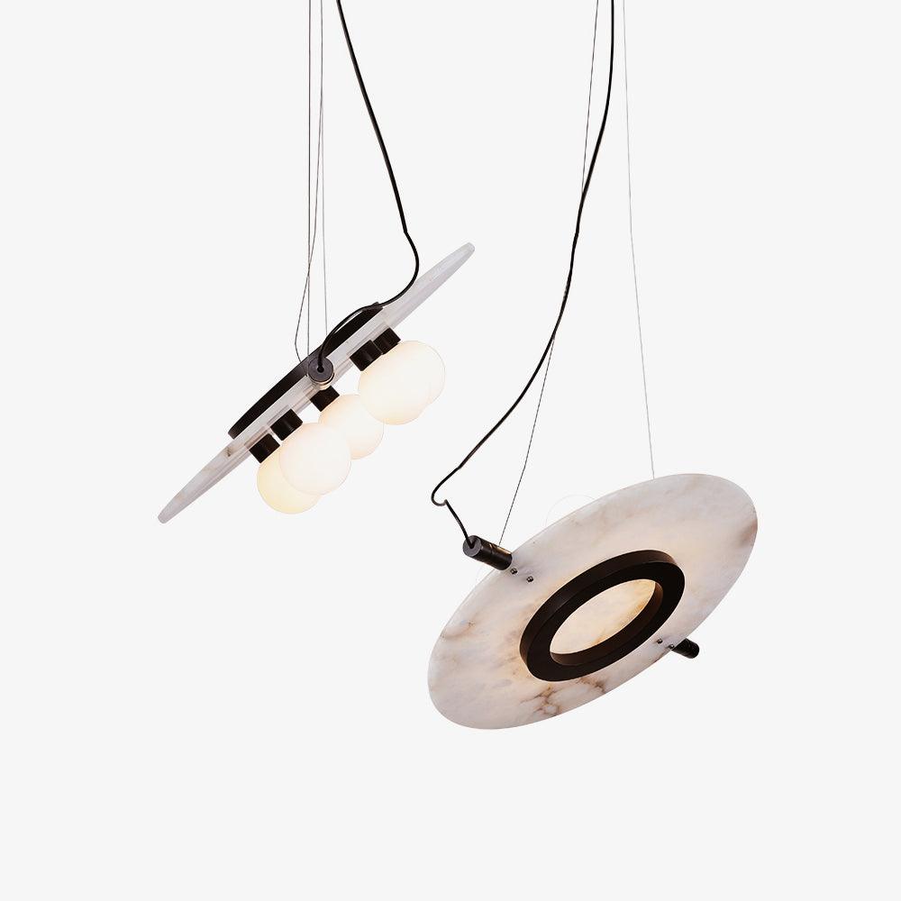 Imirila Disque Forme Verre Pendentif Lumière - Neutralighting