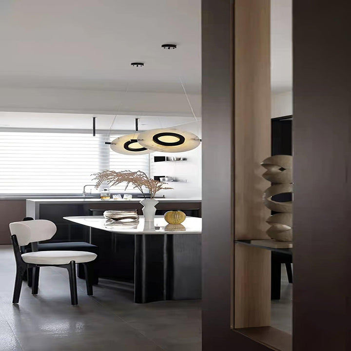 Imirila Disque Forme Verre Pendentif Lumière - Neutralighting