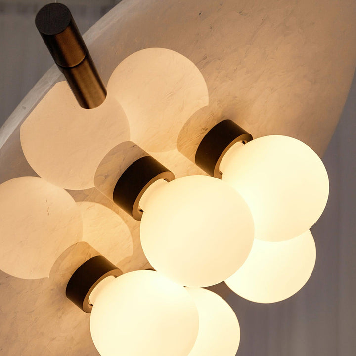 Imirila Disque Forme Verre Pendentif Lumière - Neutralighting