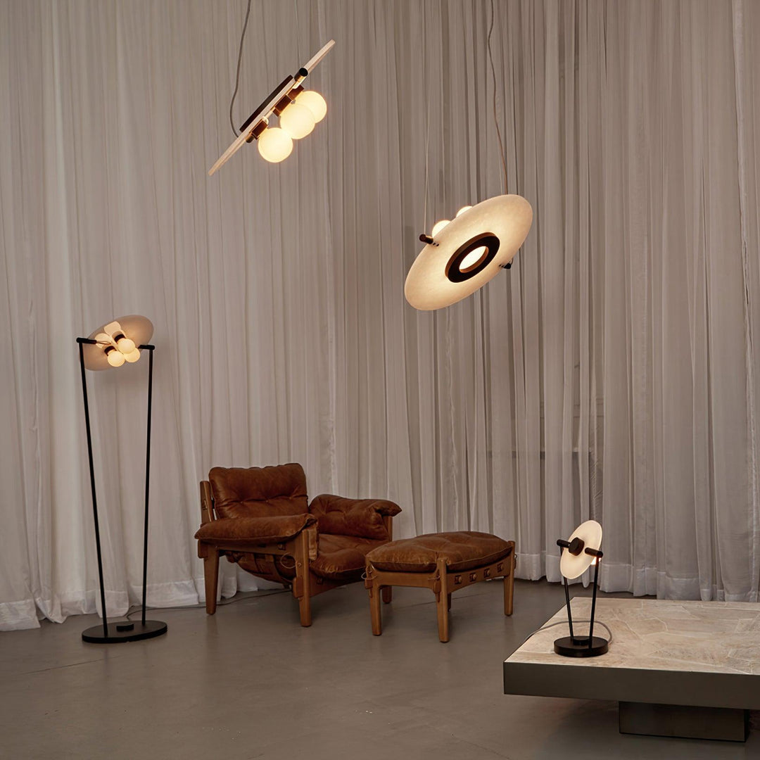 Imirila Disque Forme Verre Pendentif Lumière - Neutralighting
