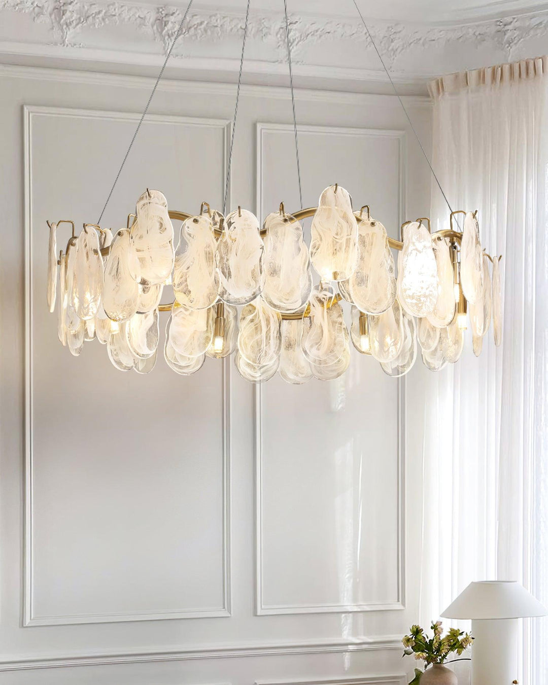 Lustra Chandelier Panneaux en Verre Nuage - Neutralighting