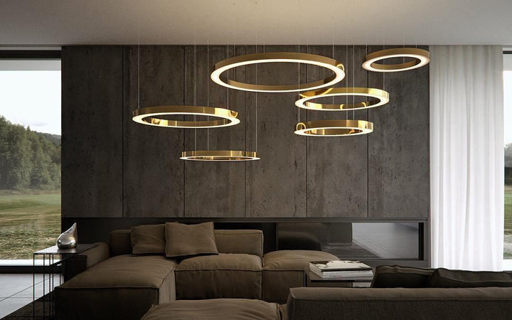 Lustra Lampe Pendante Dorée Moderne - Neutralighting