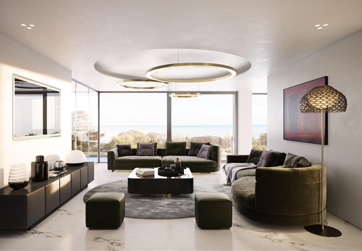 Lustra Lampe Pendante Dorée Moderne - Neutralighting