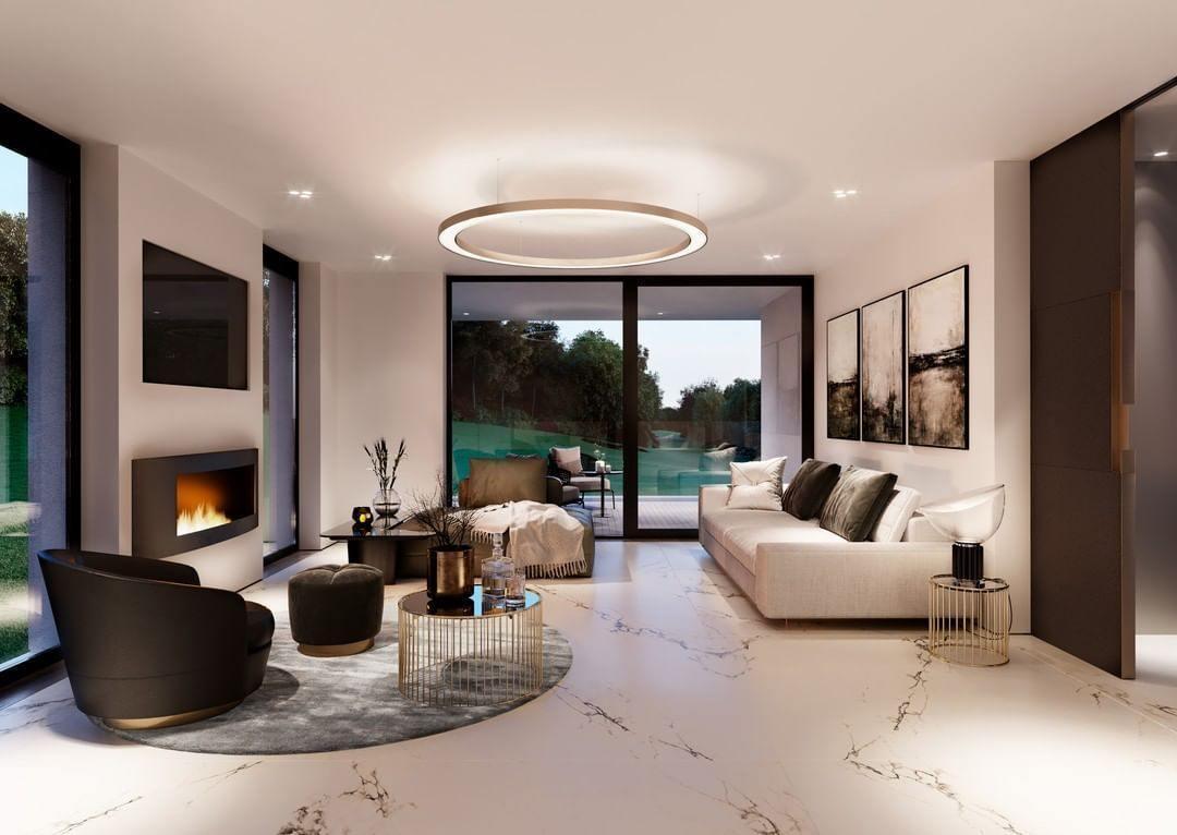 Lustra Lampe Pendante Dorée Moderne - Neutralighting